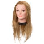Cabeza de maniquí pelo rubio natural 45-50cm