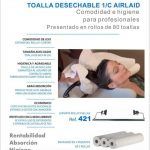 Toalla desechable Air Laid para secado en rollo 3 unidades