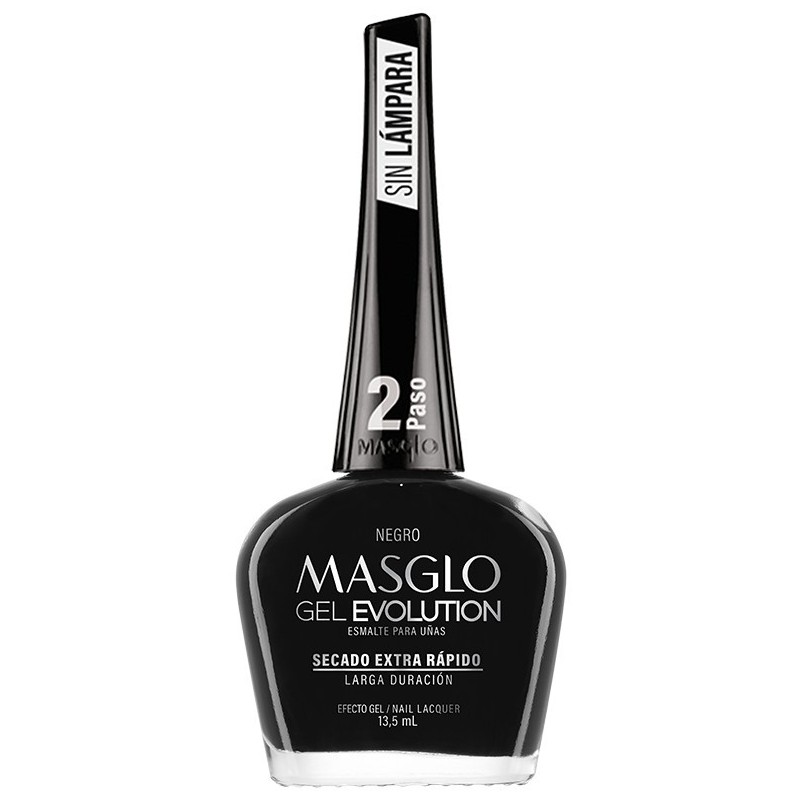 Negro 13,5ml Gel Evolution Masglo es el sistema de tres pasos de Masglo Gel Evolution (Efecto Gel), que te permite lograr un acabado impecable