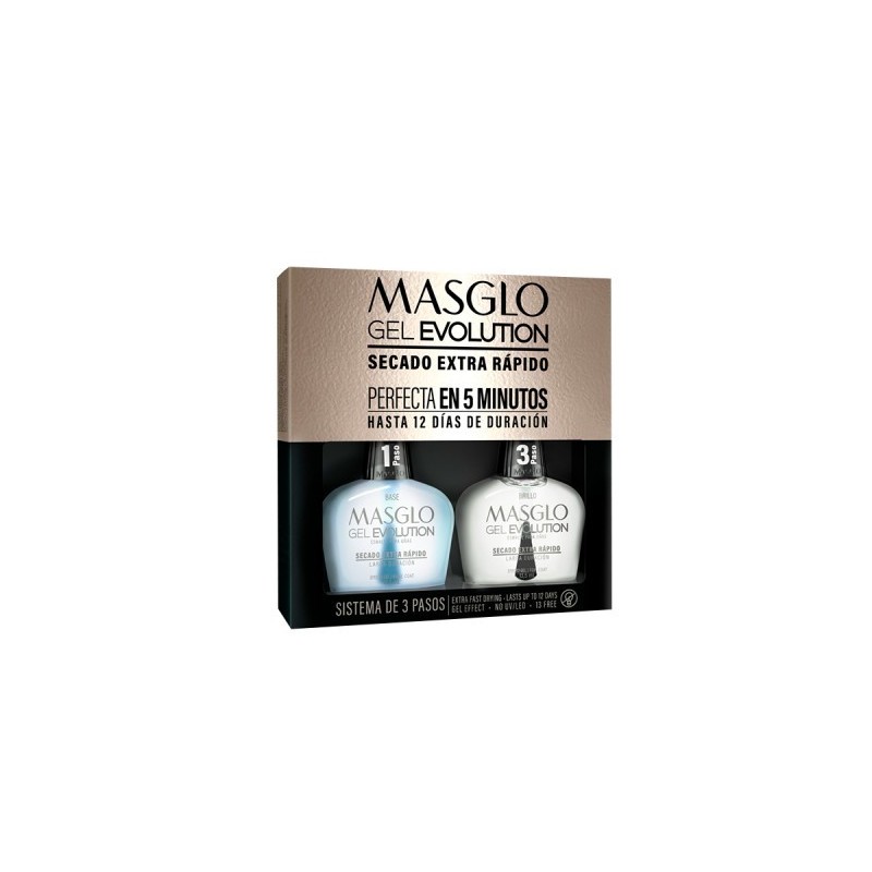 Kit Base y Brillo Gel Evolution Masglo